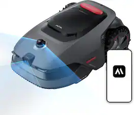 MOVA - LiDAX Ultra 1000 Robotic Lawn Mower,0.25 acre,Dual Mapping, Wire-Free,Edge Cutting, Adjustable Cutting Height - Black