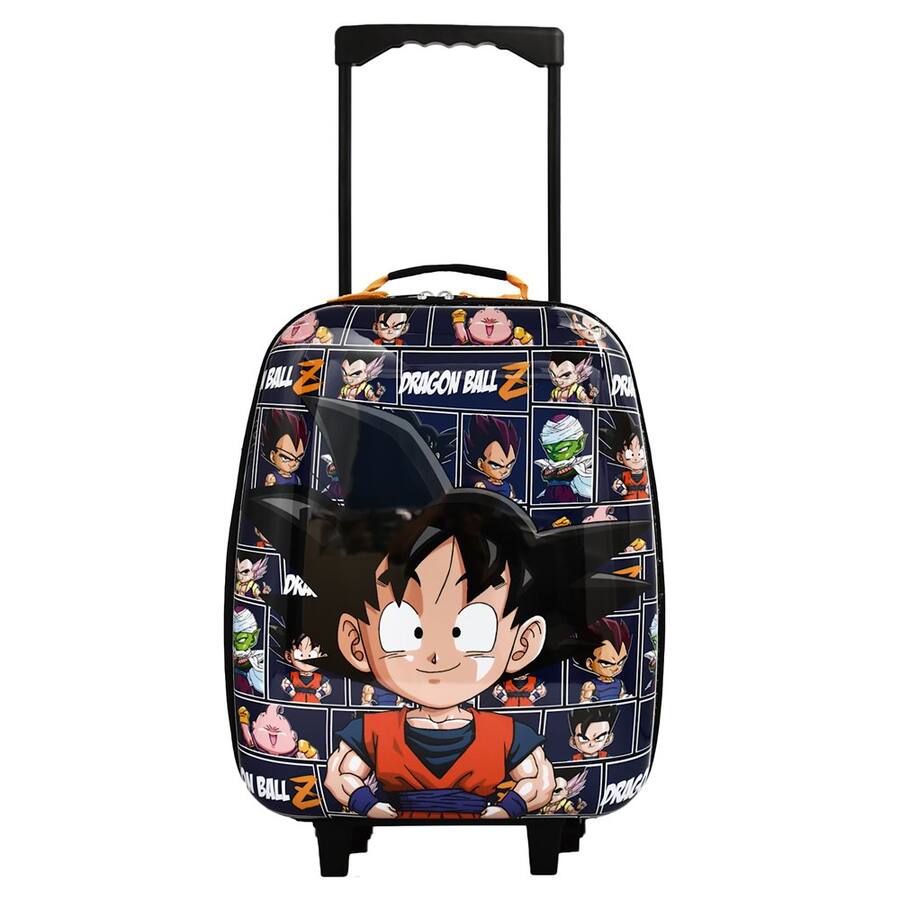 Bioworld Dragon Ball Z Kids Goku ABS Shell Collapsible Wheeled Luggage ...