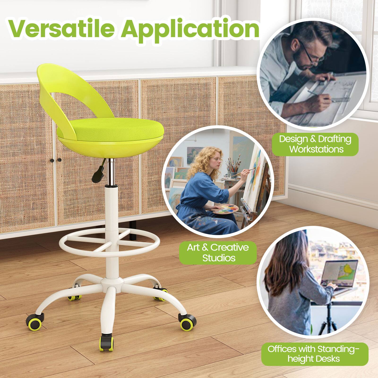 Versatile Application

Design & Drafting Workstations

Art & Creative Studios

Offices with Standing-height Desks