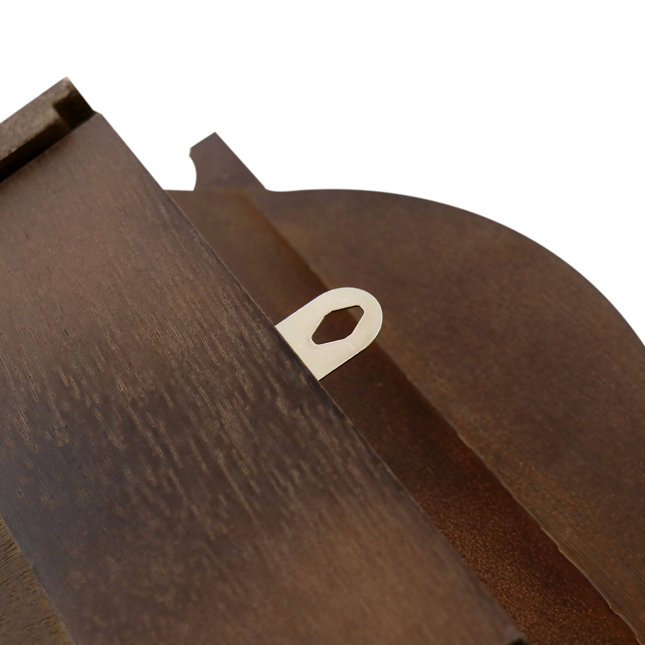 Alt View 5. Bedford Clock Collection - Bedford Clock Collection George 22 Inch Chestnut Wood Chiming Pendulum Wall Clock - Brown.