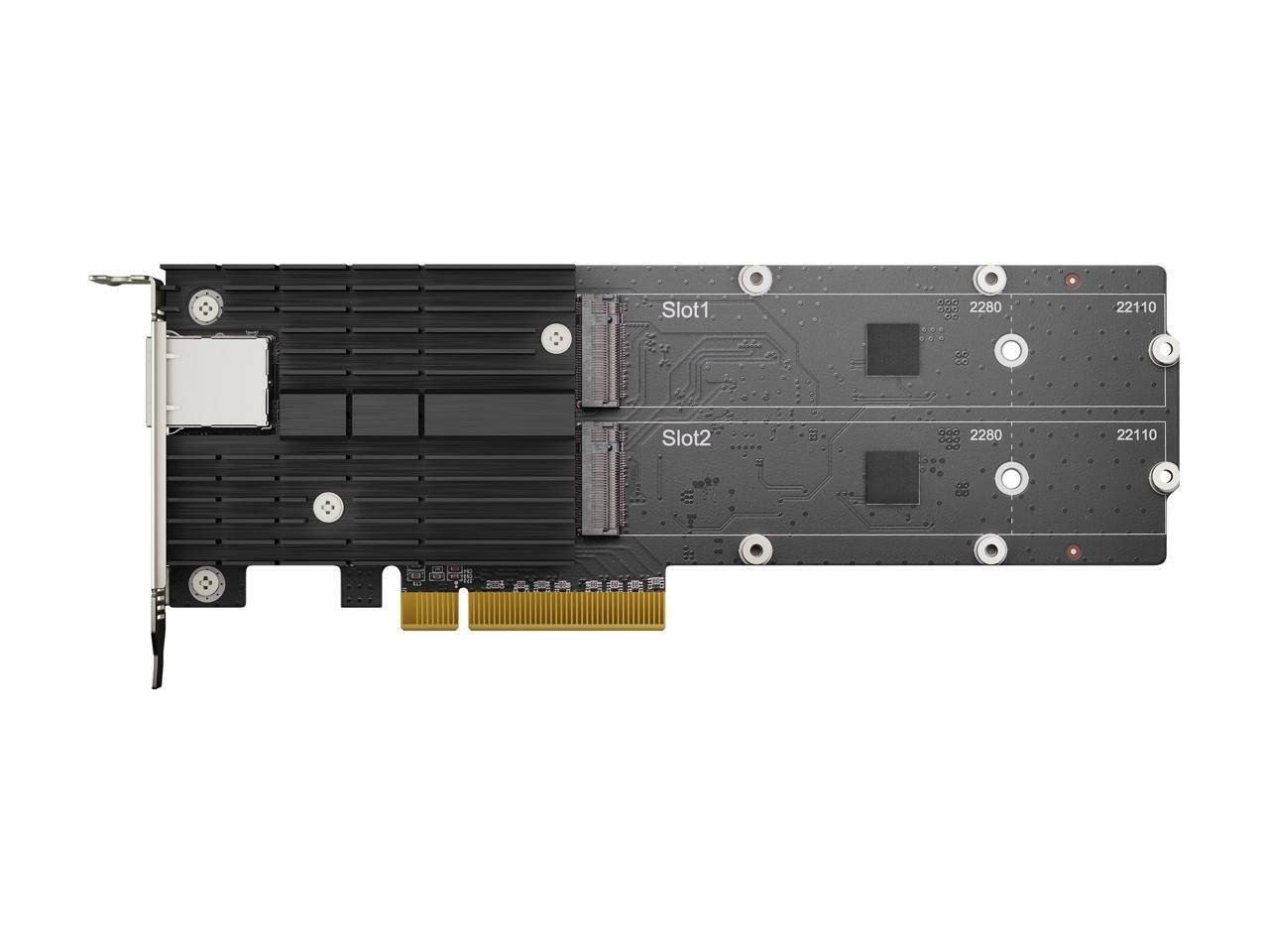 Synology E10M20 T1 10Gb Ethernet and M.2 Adapter card Black - Best Buy