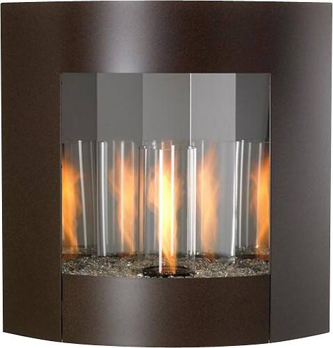 Front Standard. Outdoor GreatRoom Company - Inspiration Wall-Hanging Gel Fireplace - Sedona.