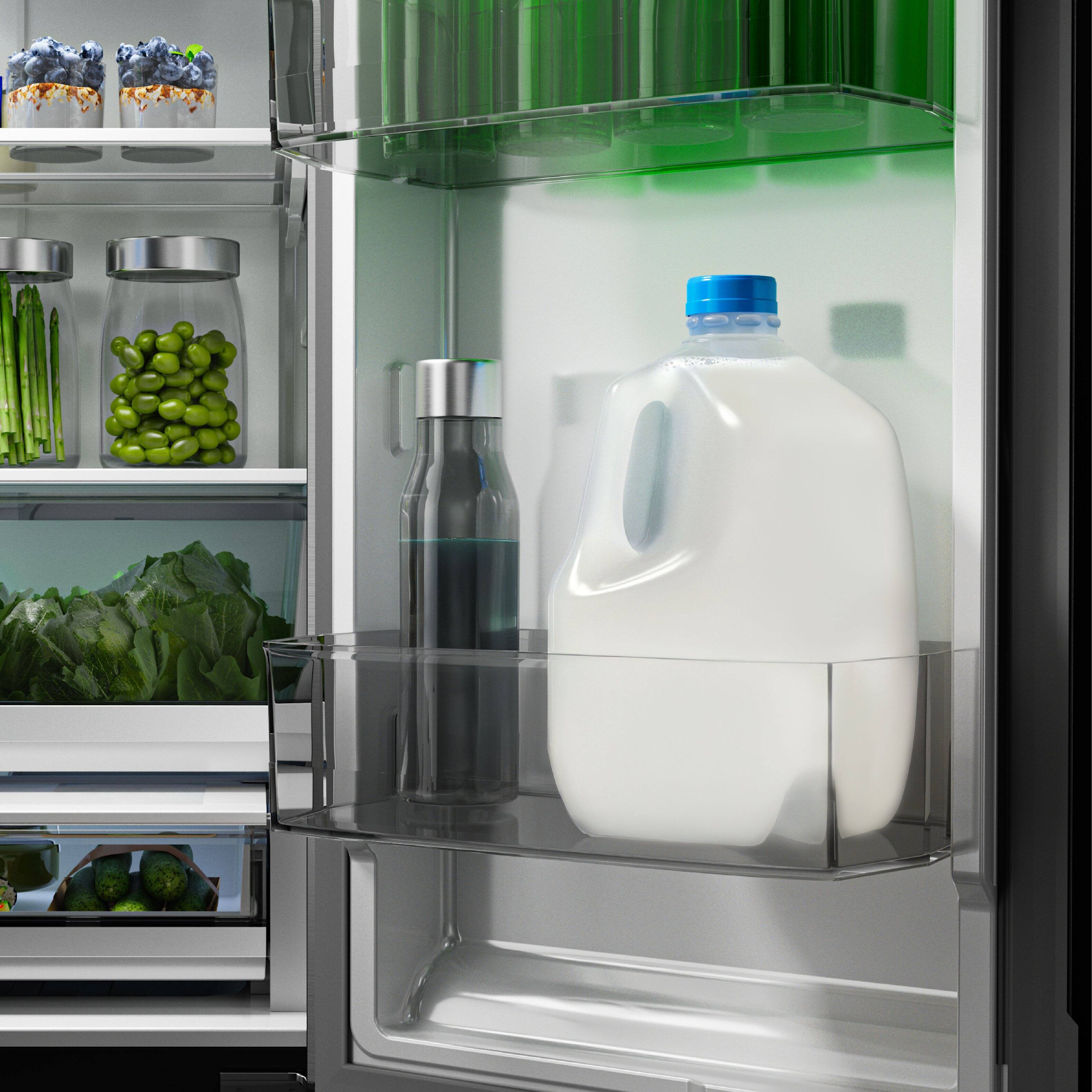 Alt View 18. Midea - 36-in Wide Standard-Depth PLUS  32 cu. ft.  French Door Refrigerator + Dual Icemaker + Extra-Large Capacity - Stainless Steel.