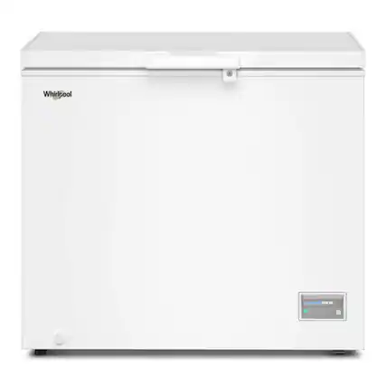 Front. Whirlpool - Whirlpool 9 cu. ft. Chest Freezer with 2 Storage Baskets - White.