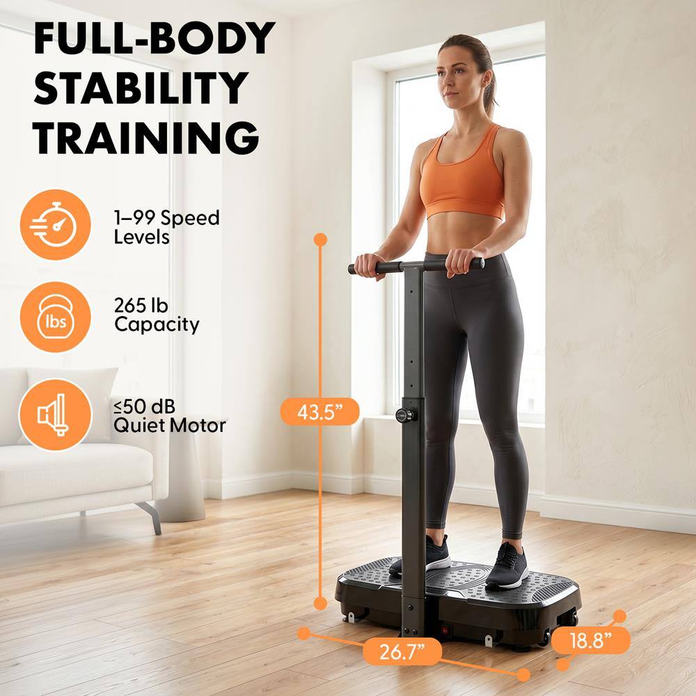 FULL-BODY STABILITY TRAINING  
1-99 Speed Levels  
265 lb Capacity  
≤50 dB Quiet Motor  
43.5" x 26.7" x 18.8"