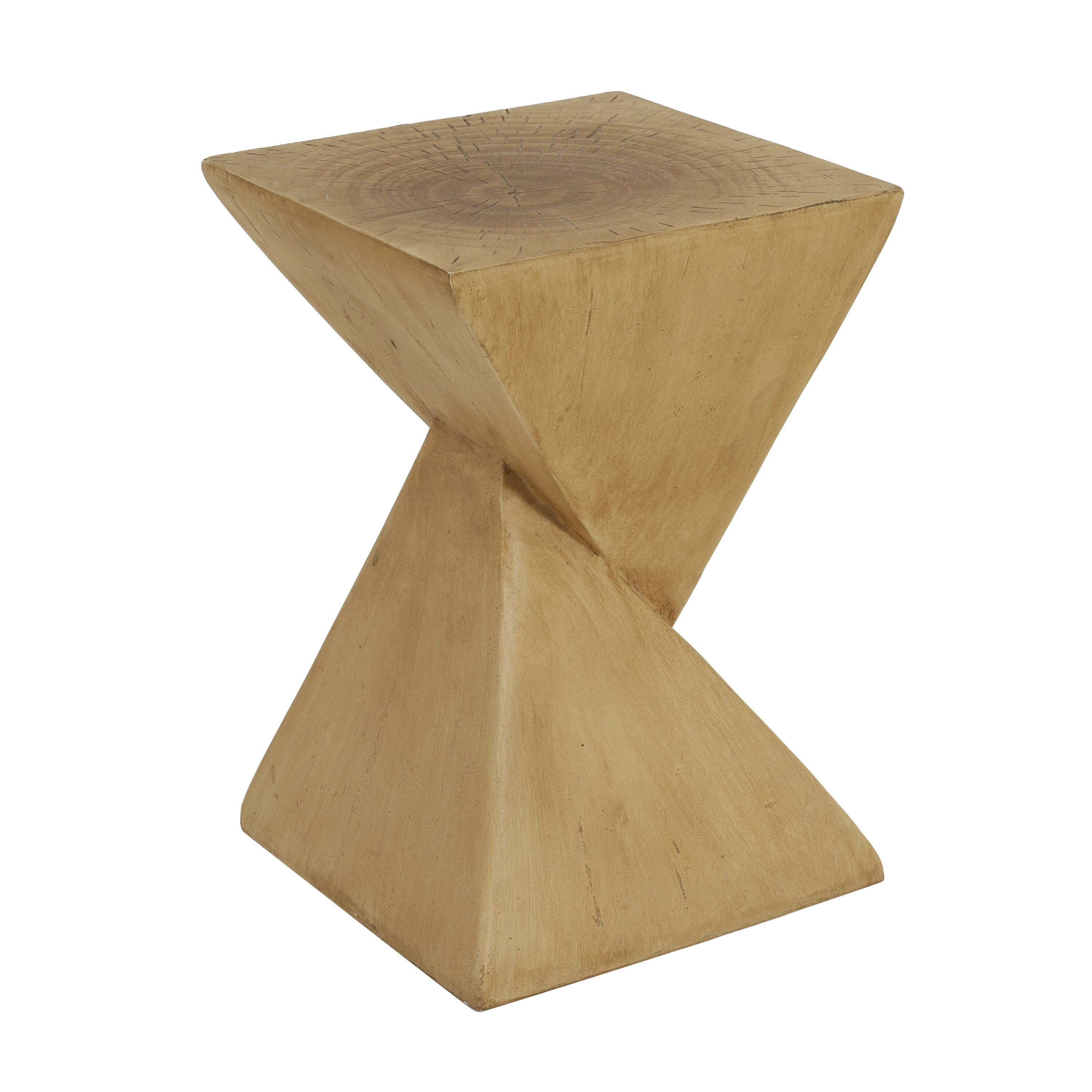 Alt View 1. APRILSOUL - GEOMETRIC MGO SIDE TABLE LIGHT NATURE COLOR - Light Natural.