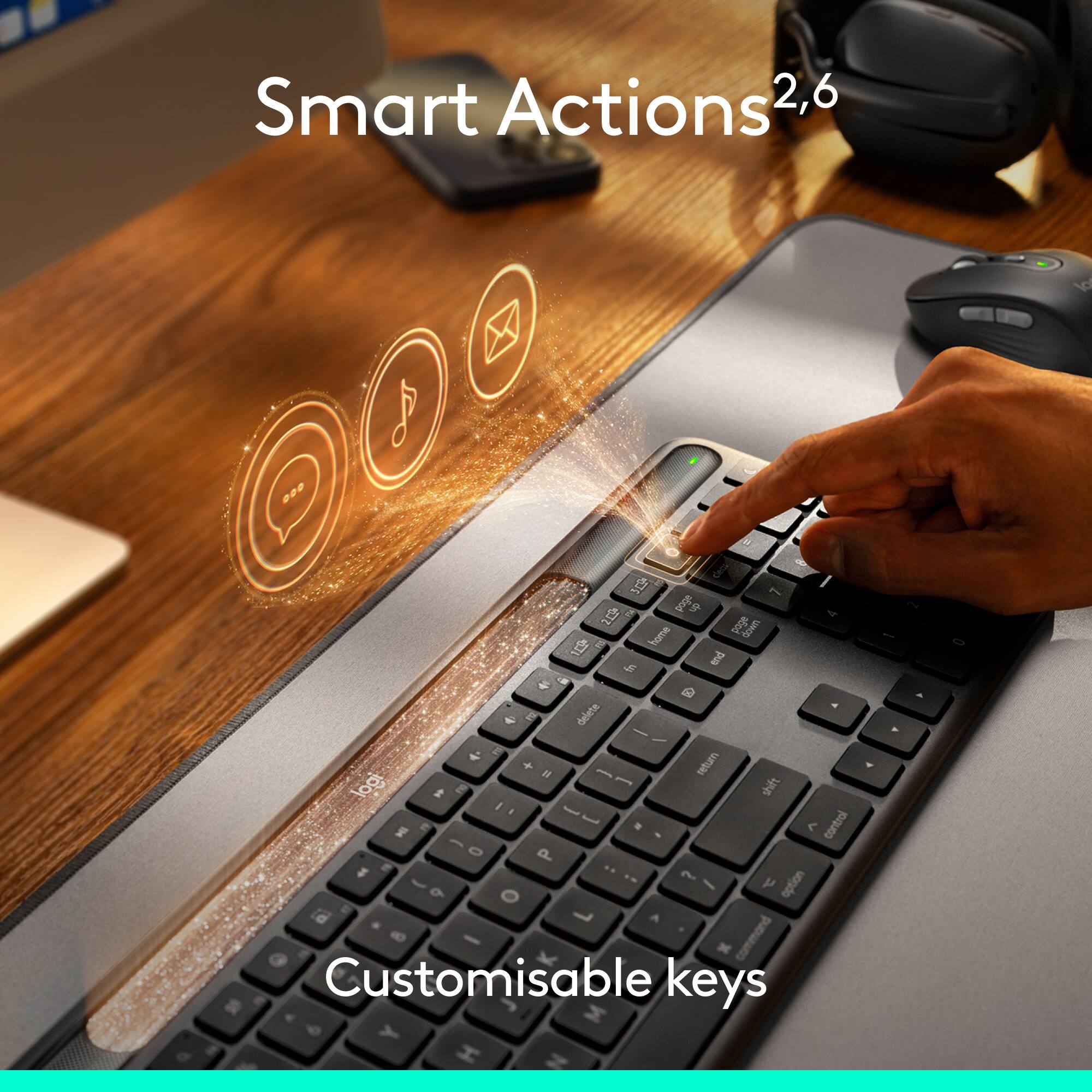 Smart Actions 2,6
Customisable keys