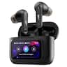 TOZO - LCD Smart Touch Screen Bluetooth Wireless Earbuds, Noise Cancel Mic Clear Calls, Deep Bass, Waterproof - Black