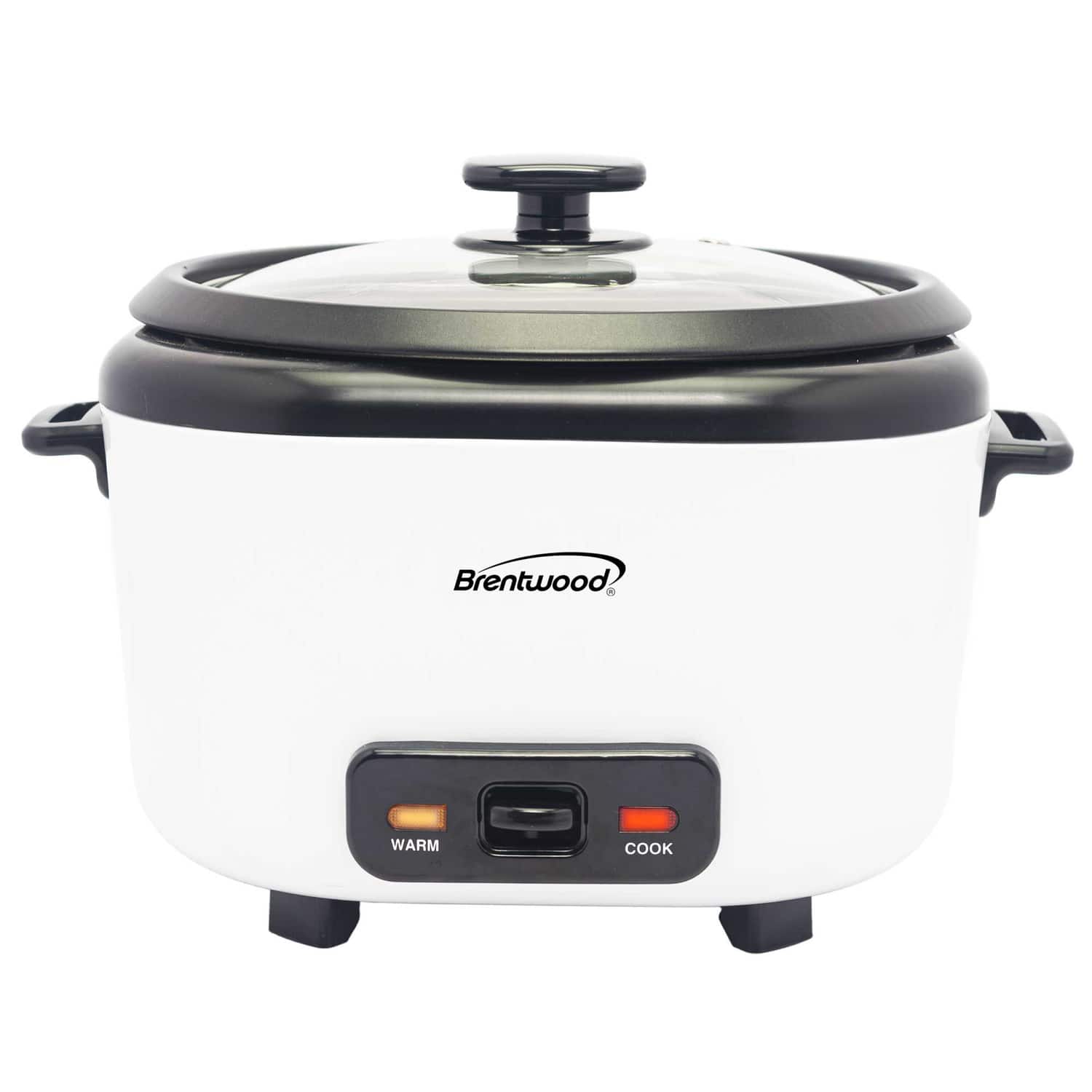 Brentwood - Rc-5020w 10-cups Uncooked/20-cups Cooked Electric Rice Cooker With Measuring Cup And Spatula - White