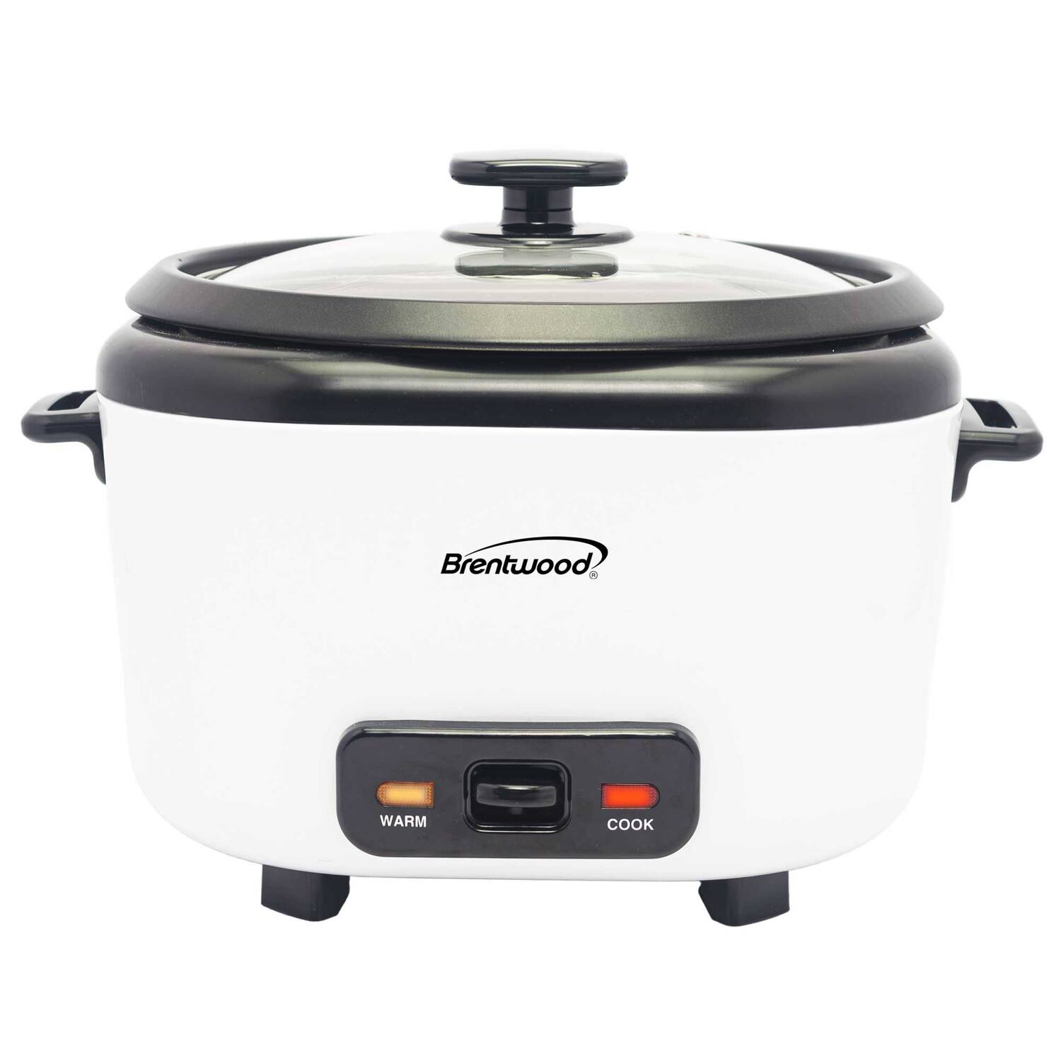 Brentwood - Rc-5020w 10-cups Uncooked/20-cups Cooked Electric Rice Cooker With Measuring Cup And Spatula - White