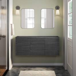 Render 48" Wall-Mount Bathroom Cabinet Basin Not Included by Modway - Charcoal