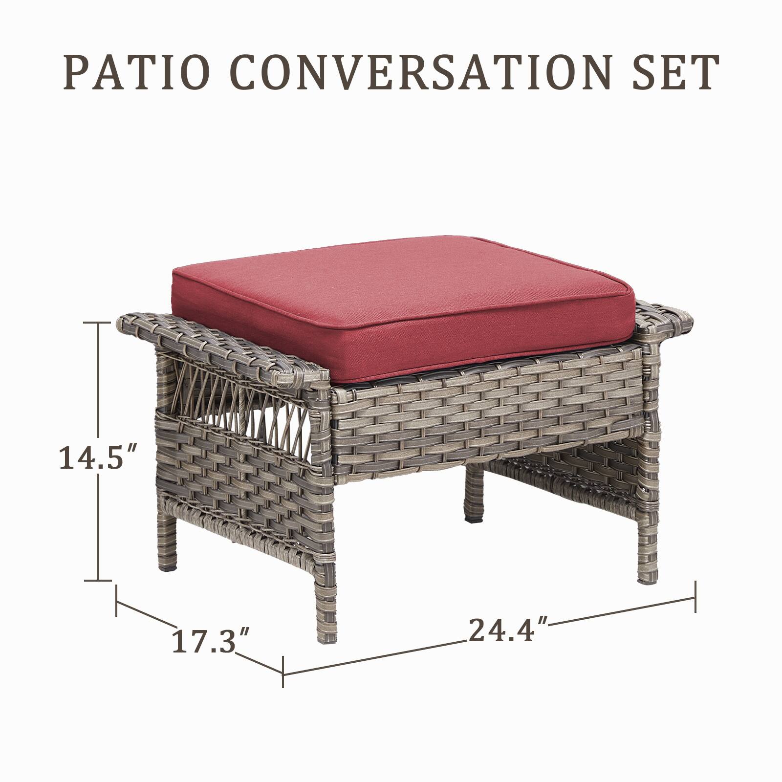 Patio Conversation Set

14.5"  
17.3"  
24.4"