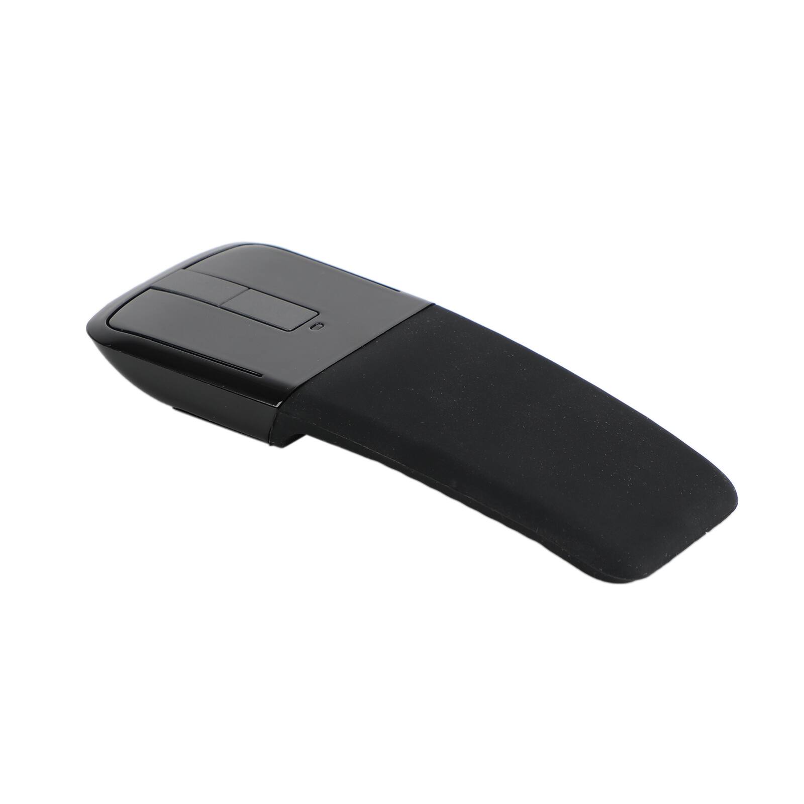 Alt View 5. Topteng - Foldable Arc Touch Wireless Mouse - 2.4GHz USB, Curves to Turn On/Off, Portable for Travel & Laptop - Black.