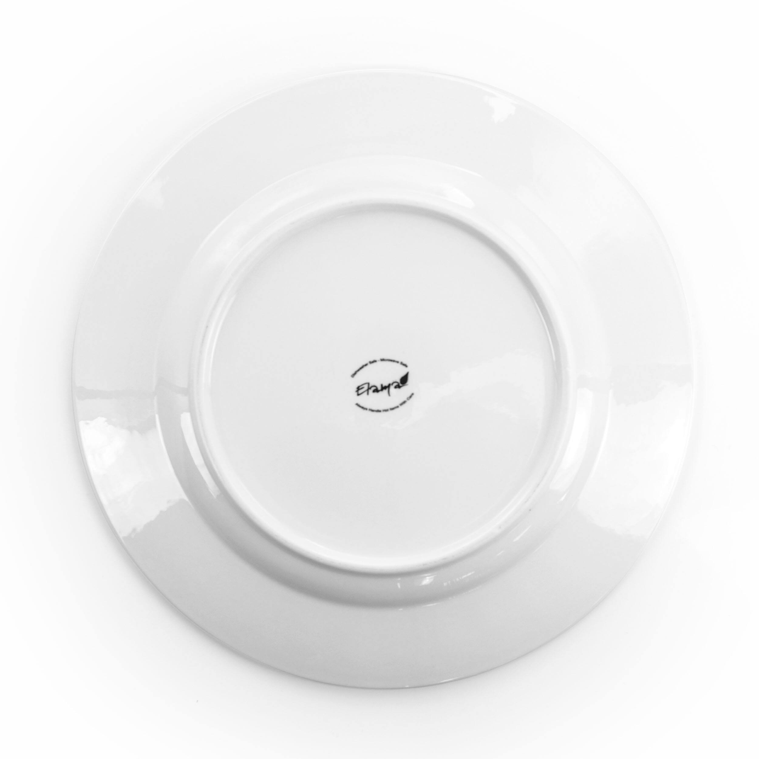 Alt View 3. Elama - Elama Charlotte 20 Piece Porcelain Dinnerware Set in White - White.