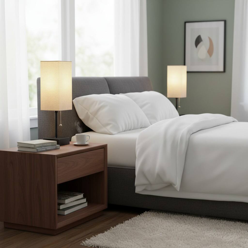 Alt View 1. Dazzed Corner - Set of 2 15" Table Lamps, 3-Color Pull Chain with AC Outlet & 2 Bulbs.