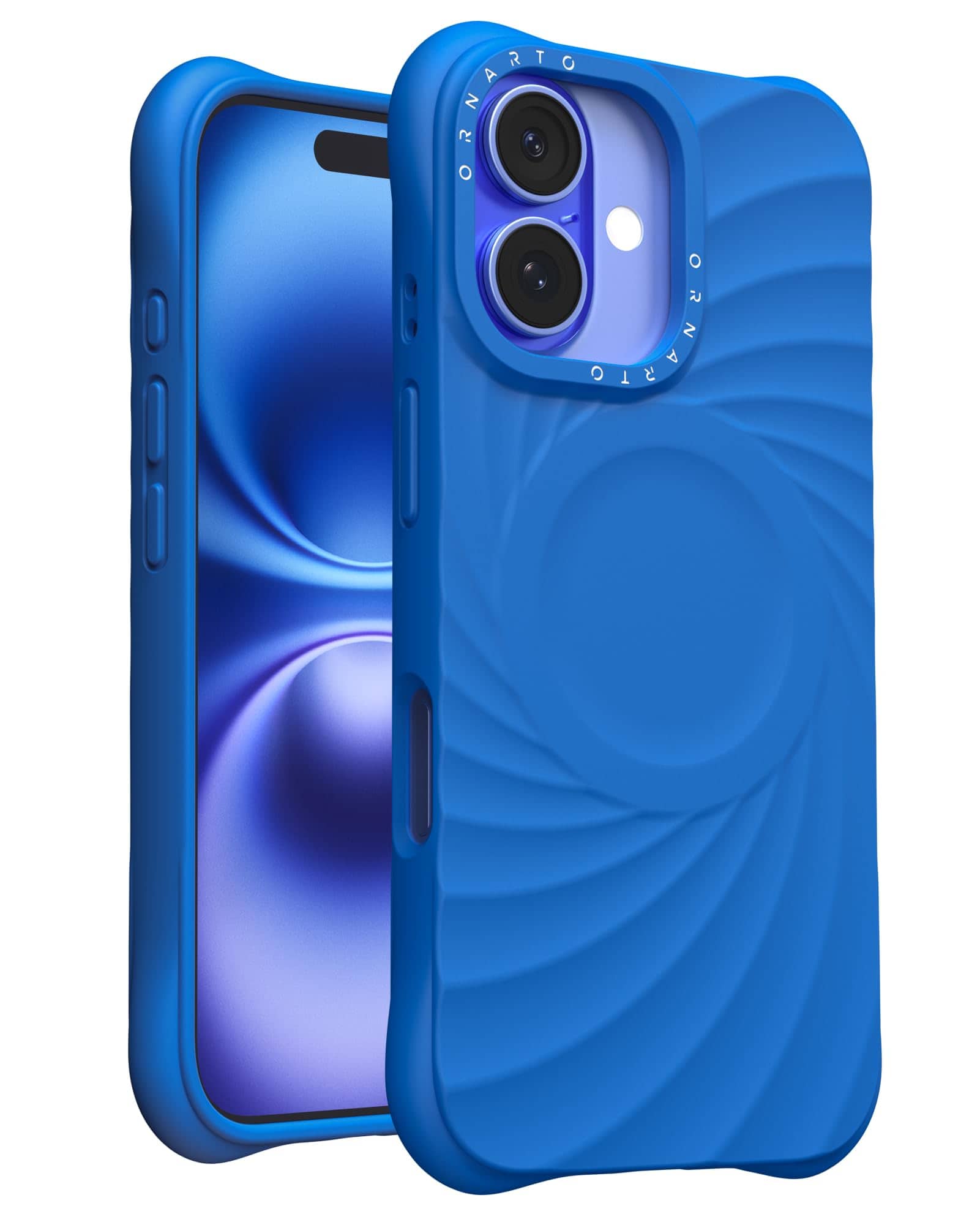 Front. Ornarto - ORNARTO Vortuxe for Liquid Silicone iPhone 16 Case 6.1", Drop Protection, Compatible with MagSafe - Azure - Azure.