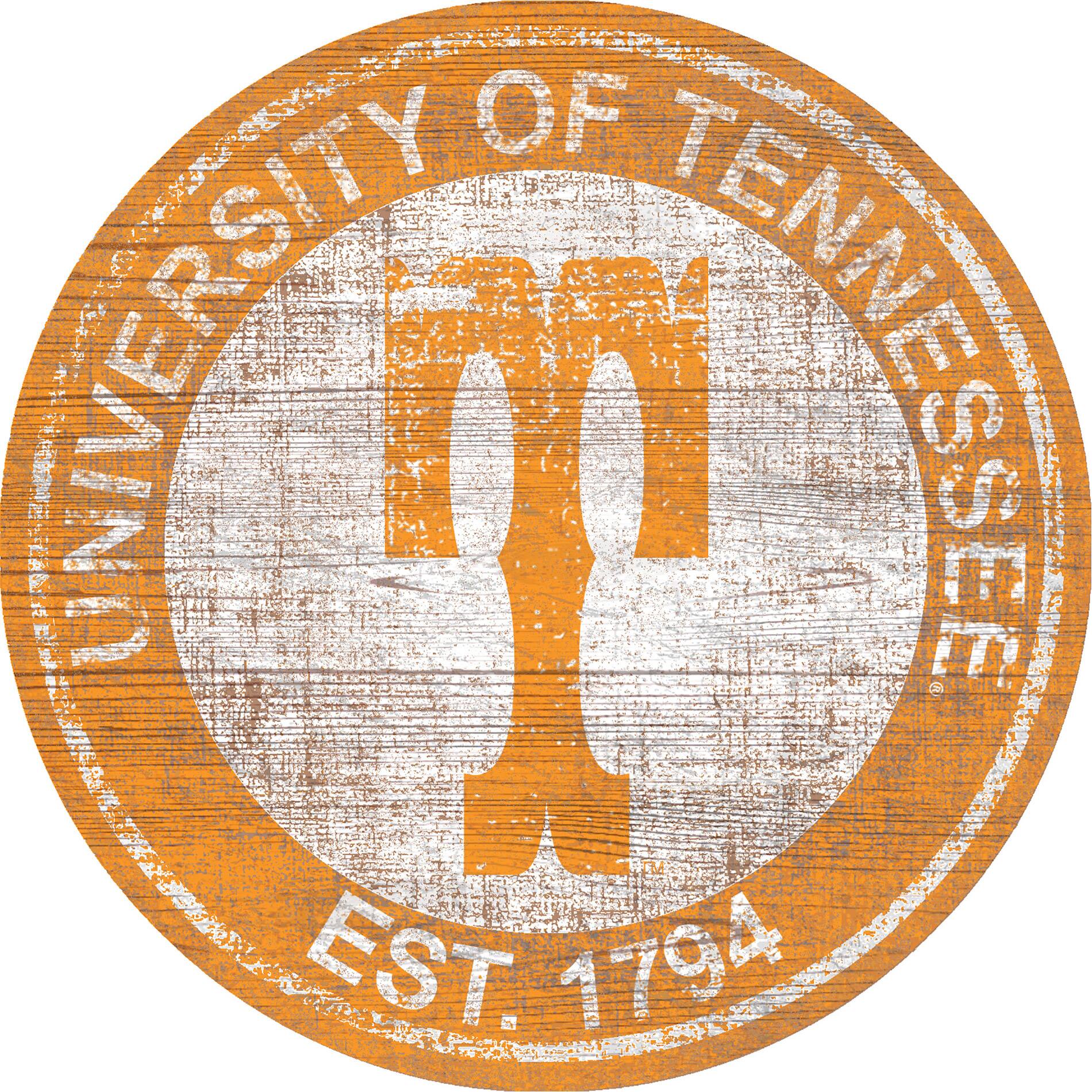 Tennessee Volunteers 24'' Round Heritage Logo Sign