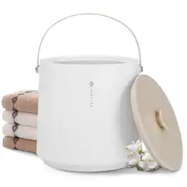 TMWINGS - 20L Towel Warmer Bucket with 4 Timer, Auto Shut Off & LED Display, Luxury Spa Electric Towel Warmers for Bathroom - Yellow