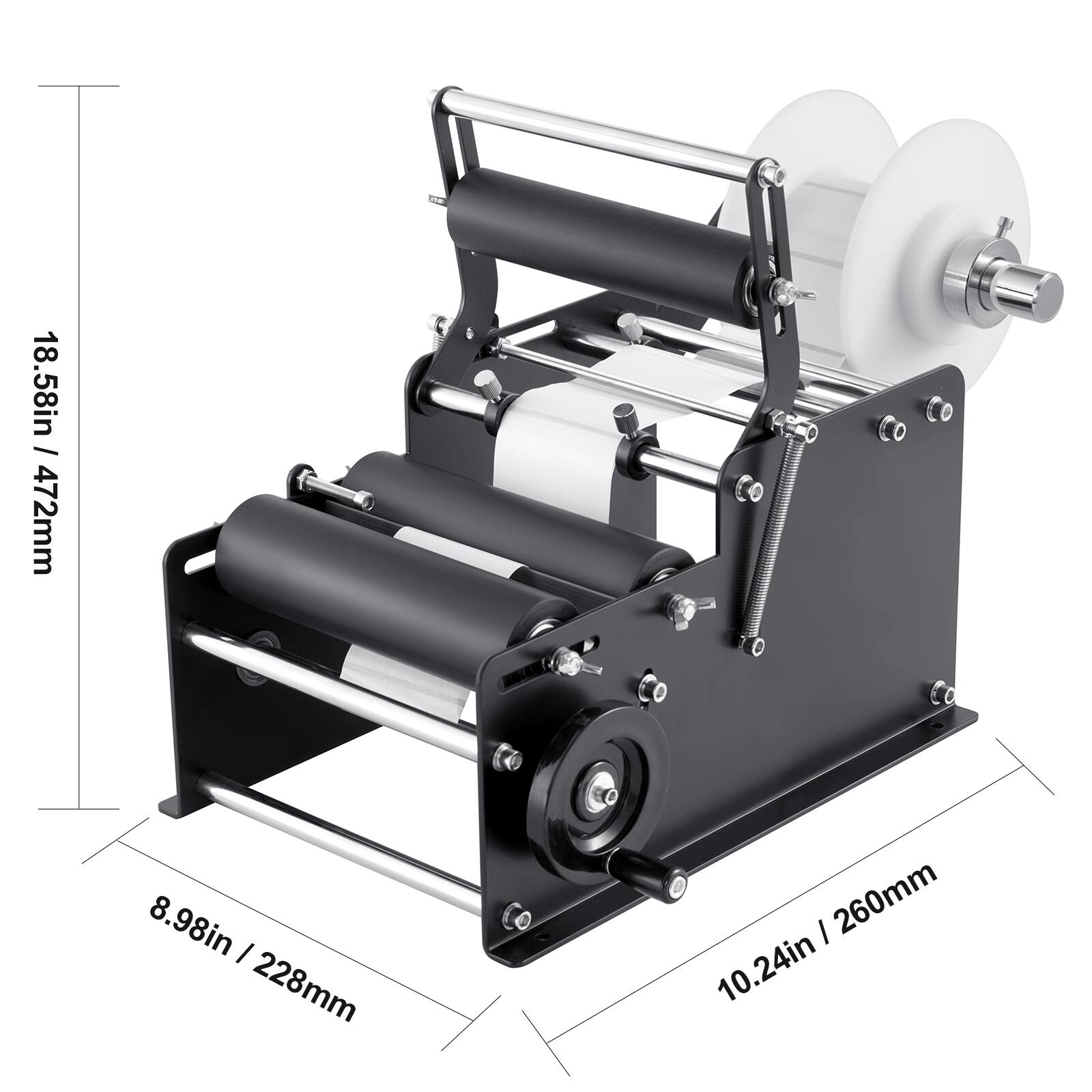 18.58in / 472mm  
8.98in / 228mm  
10.24in / 260mm