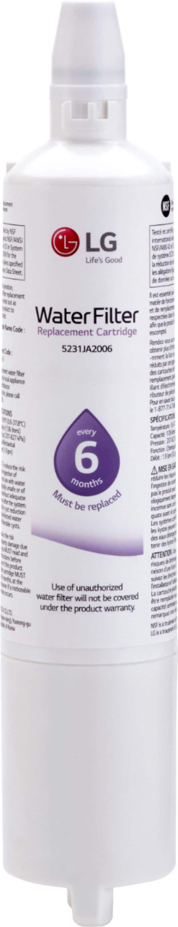 Front. LG - Water Filter for Select LG Refrigerators - White.