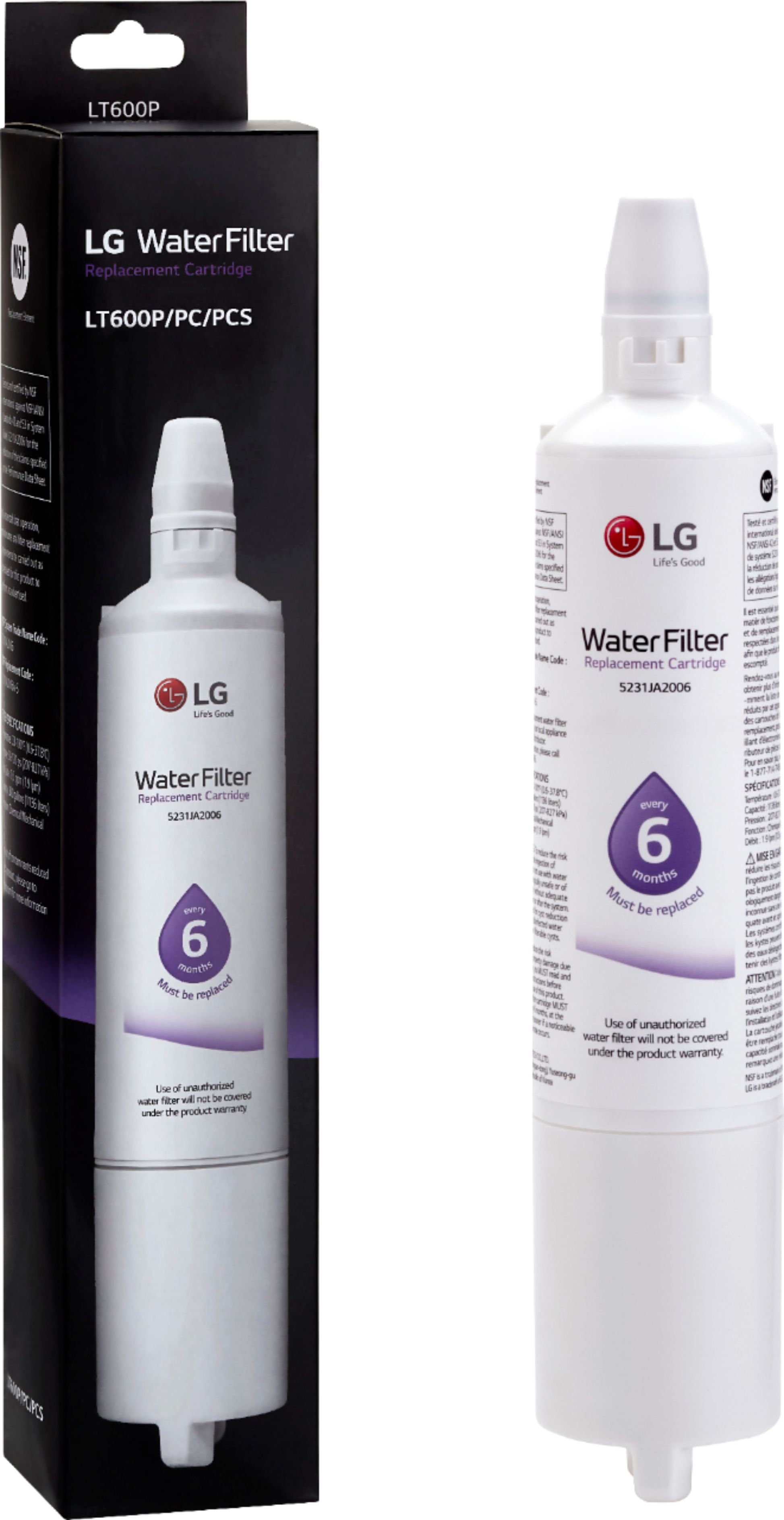 Best Buy: Water Filter for Select LG Refrigerators White LT600P