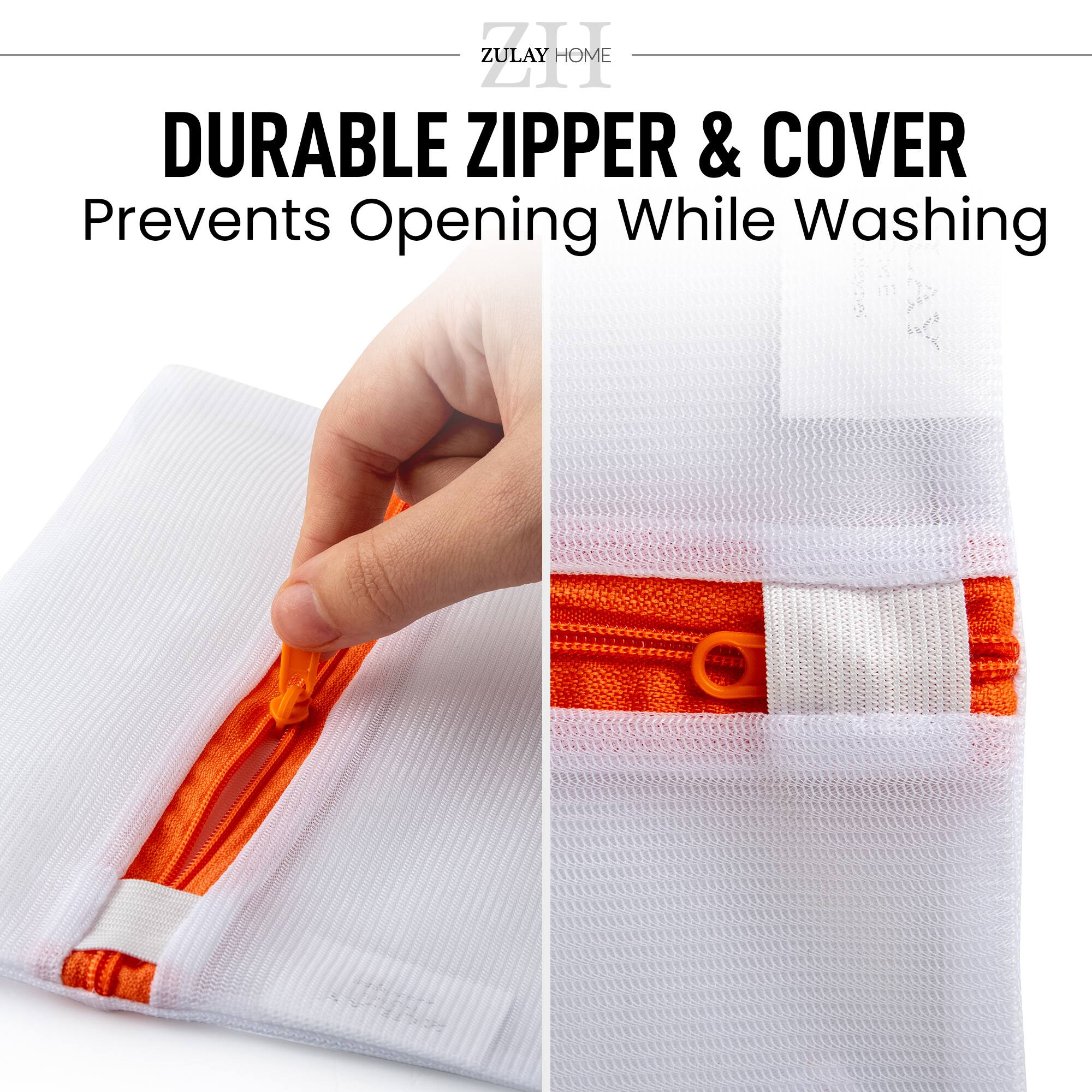 ZULAY HOME  
DURABLE ZIPPER & COVER  
Prevents Opening While Washing