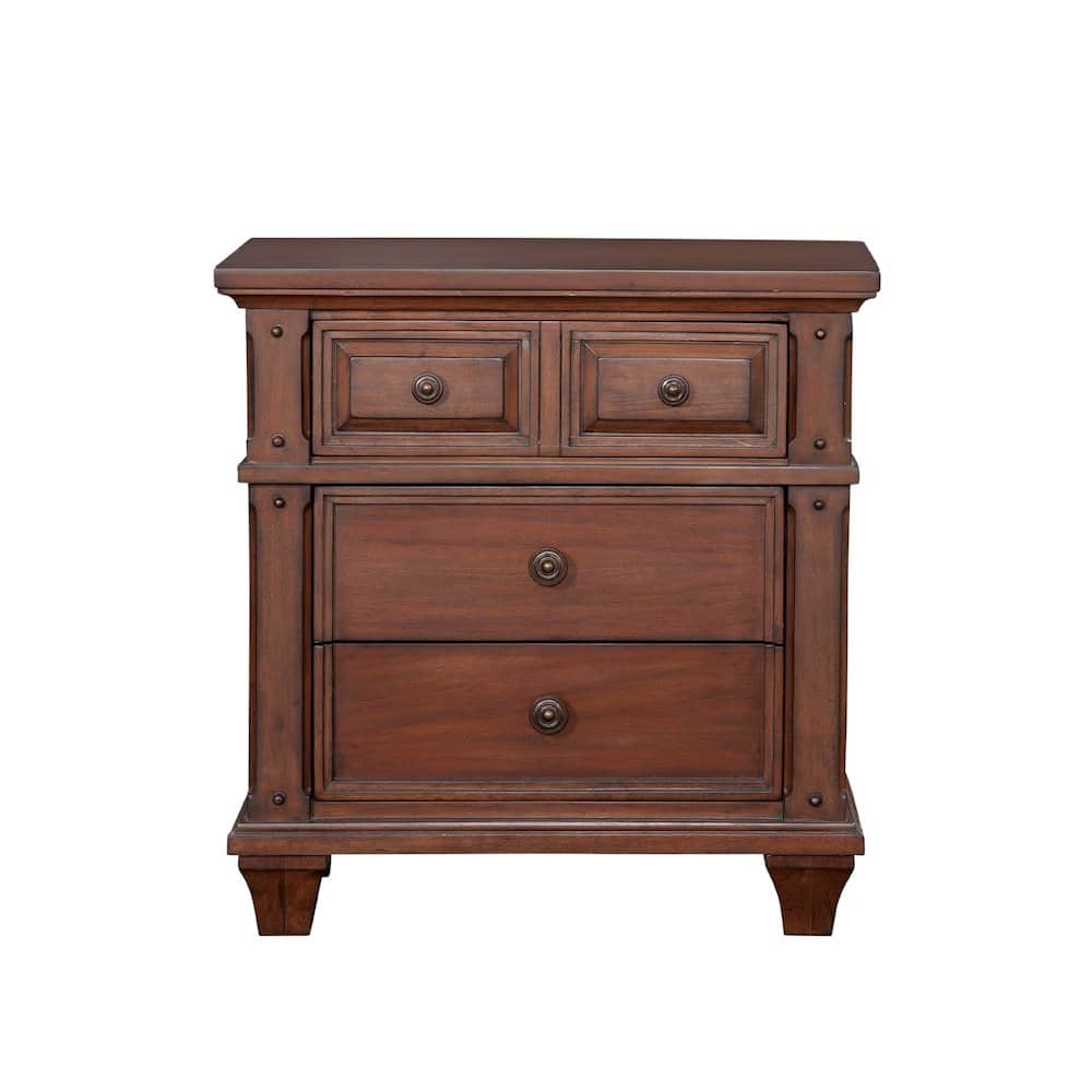 American Woodcrafters - Sedona 3-Drawer Nightstand - Cinnamon Cherry - Brown