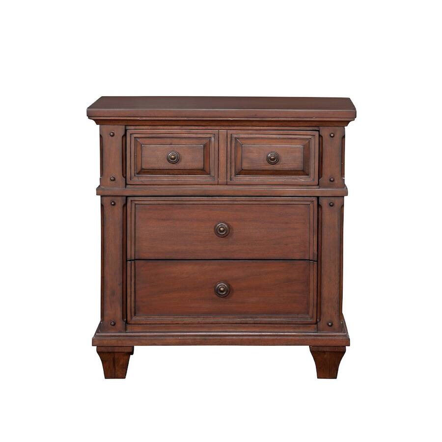 American Woodcrafters Sedona 3 Drawer Nightstand Cinnamon Cherry Brown ...