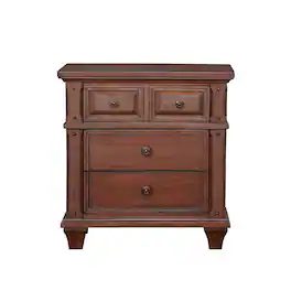 American Woodcrafters - Sedona 3-Drawer Nightstand - Cinnamon Cherry - Brown