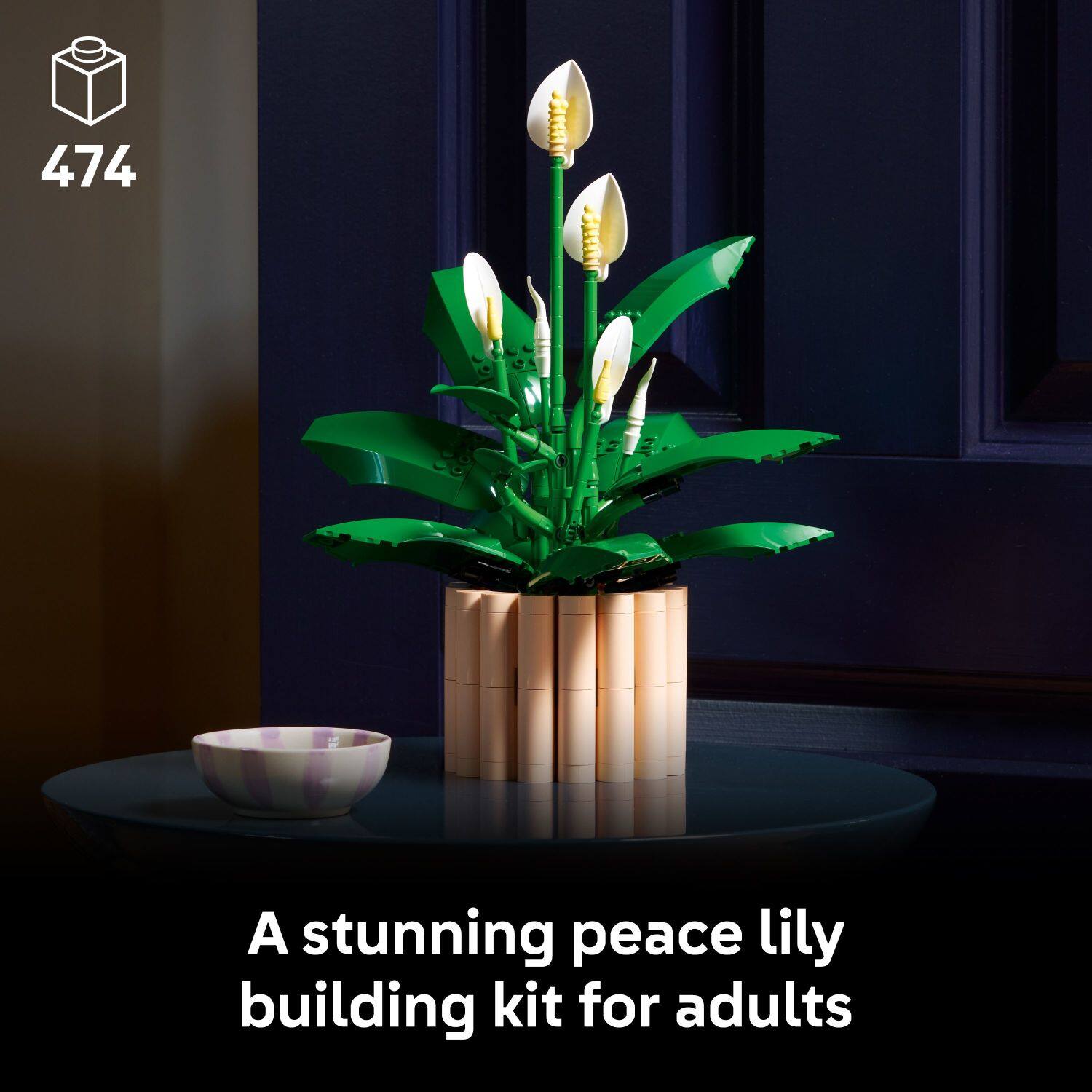 474 A stunning peace lily building kit for adults