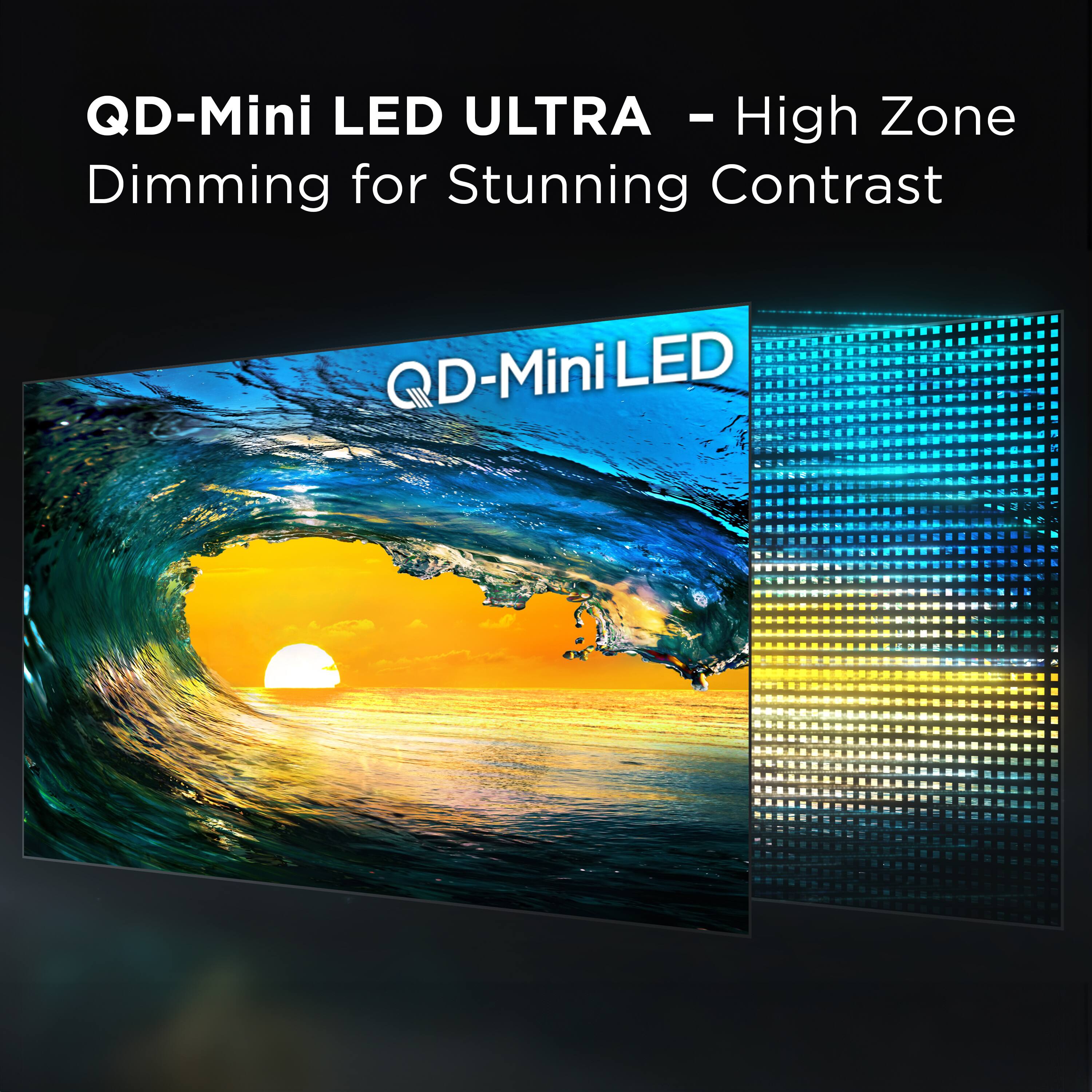 QD-Mini LED ULTRA - High Zone Dimming for Stunning Contrast