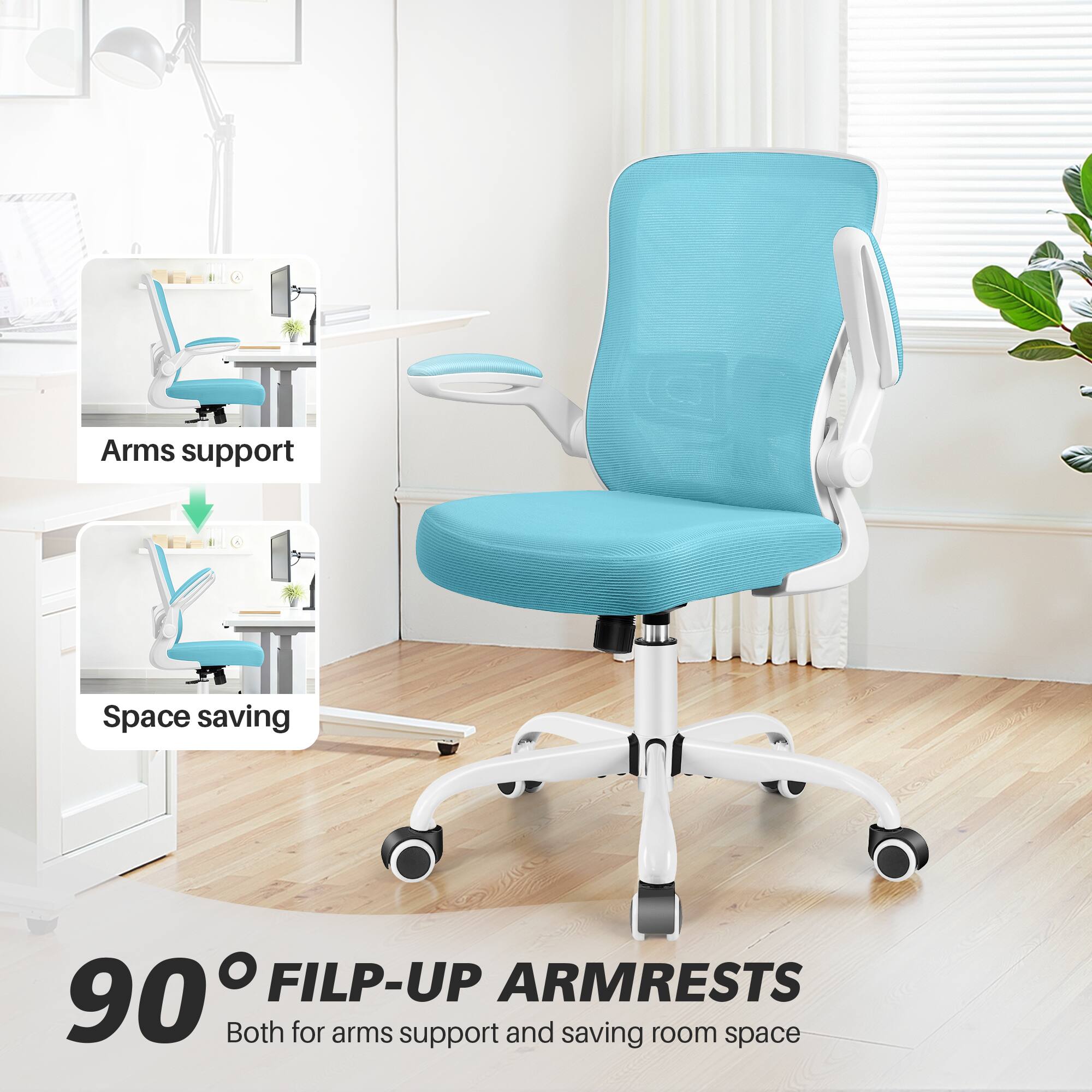 Arms support Space saving

90° FILP-UP ARMRESTS

Both for arms support and saving room space