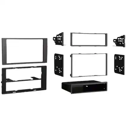 Front. Metra - Dash Kit for Select 2010-2013 Ford Transit DIN DDIN - Charcoal.