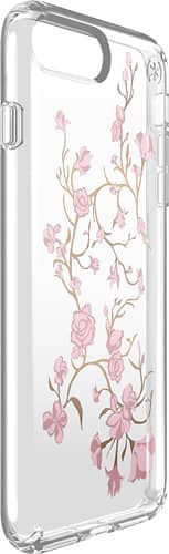 Speck - Presidio CLEAR + PRINT Case for Apple® iPhone® 7 Plus - Clear/Golden blossoms pink - Angle