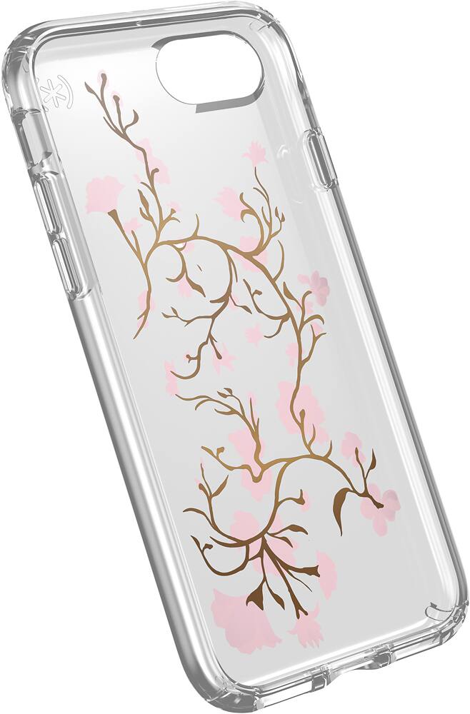Alt View Zoom 14. Speck - Presidio CLEAR + PRINT Case for Apple® iPhone® 7 - Clear/Goldenblossoms pink.