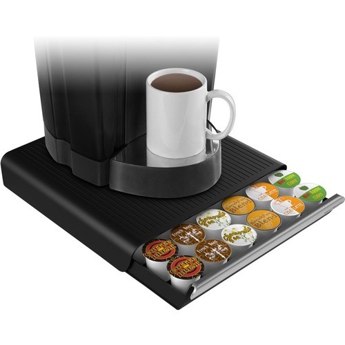 Angle View: Mind Reader - 36 Capacity Coffee Pod Drawer - Black