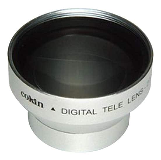 Cokin - 200 2x 25mm Telephoto Converter Lens for Select Digital Cameras and Camcorders - Silver - Larger Front