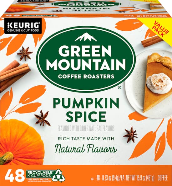 Green Mountain Coffee - Pumpkin Spice K-Cup Pods (48-Pack) - Multi - Angle_Zoom. 1 of 6 . Swipe left for next.