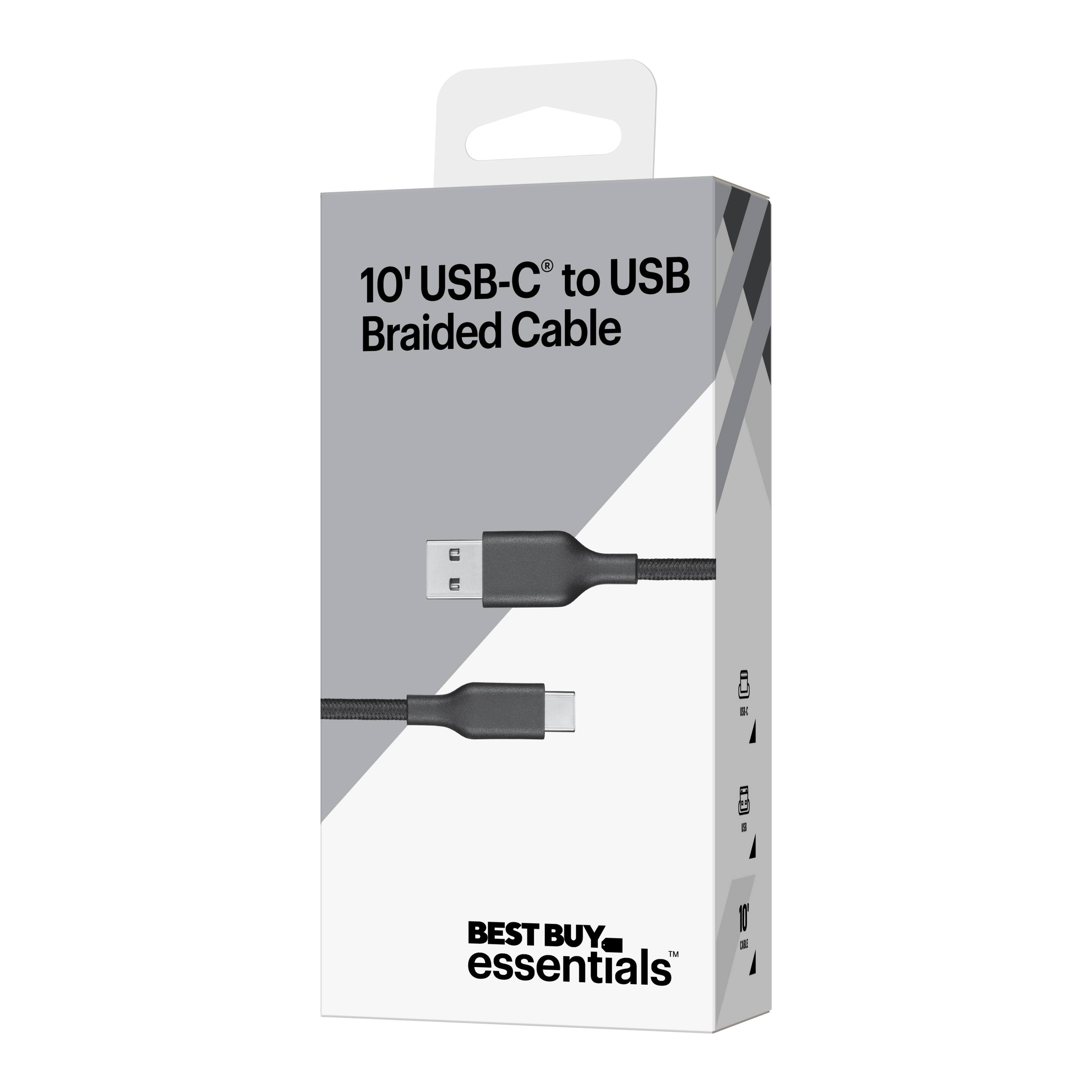 10' USB-C to USB Braided Cable  
BEST BUY essentials