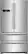 Front. Insignia™ - 20.7 Cu. Ft. 4-Door French Door Refrigerator - Silver.