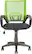 Front. CorLiving - Workspace 5-Pointed Star Mesh Linen Fabric Chair - Black/Lime Green.