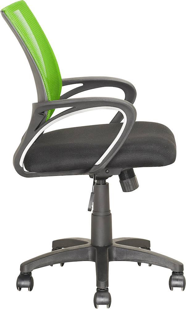 CorLiving Workspace Pointed Star Mesh Linen Fabric Chair Black