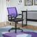 Alt View 12. CorLiving - Workspace 5-Pointed Star Mesh Linen Fabric Chair - Black/Purple.