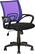 Left. CorLiving - Workspace 5-Pointed Star Mesh Linen Fabric Chair - Black/Purple.