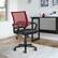 Alt View 12. CorLiving - Quinn 5-Pointed Star Faux Leather Office Chair - Black/Maroon.
