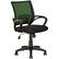 Left. CorLiving - Workspace 5-Pointed Star Mesh Linen Fabric Chair - Black/Forest green.