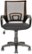 Front Zoom. CorLiving - Workspace 5-Pointed Star Mesh Linen Fabric Chair - Black/Dark Brown.