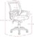 Alt View Zoom 13. CorLiving - Workspace 5-Pointed Star Mesh Linen Fabric Chair - Black/Dark Brown.