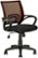 Left Zoom. CorLiving - Workspace 5-Pointed Star Mesh Linen Fabric Chair - Black/Dark Brown.