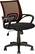 Left. CorLiving - Workspace 5-Pointed Star Mesh Linen Fabric Chair - Black/Dark Brown.
